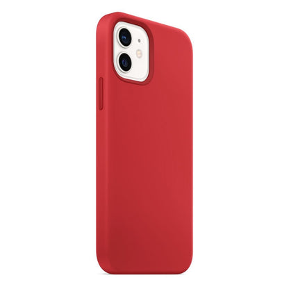 For iPhone 12 mini Magnetic Liquid Silicone Full Coverage Shockproof Magsafe Case with Magsafe Charging Magnet (Red) - iPhone 12 mini Cases by buy2fix | Online Shopping UK | buy2fix