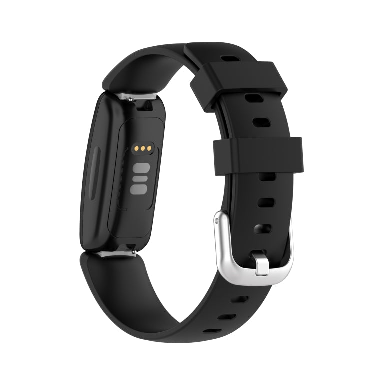 For Fitbit Inspire 2 TPE Watch Band, Size:S(Black) - Smart Wear by buy2fix | Online Shopping UK | buy2fix