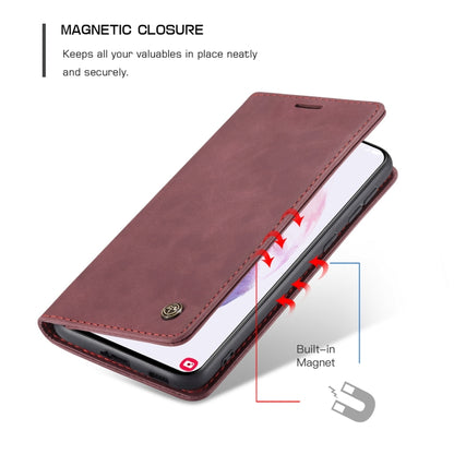 For Samsung Galaxy S21 5G CaseMe 013 Multifunctional Horizontal Flip Leather Case with Holder & Card Slot & Wallet(Wine Red) - Samsung Accessories by CaseMe | Online Shopping UK | buy2fix