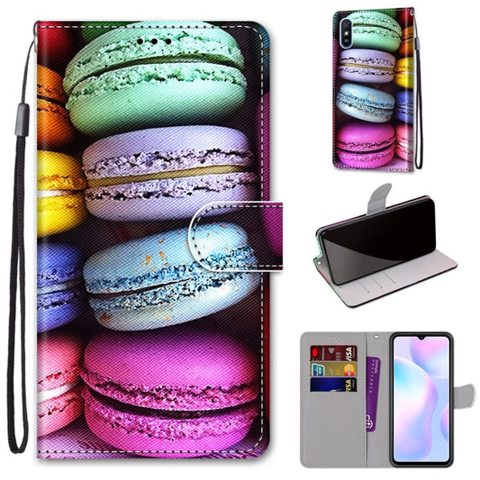 For Xiaomi Redmi 9A Coloured Drawing Cross Texture Horizontal Flip PU Leather Case with Holder & Card Slots & Wallet & Lanyard(Colorful Cakes) - Xiaomi Cases by buy2fix | Online Shopping UK | buy2fix