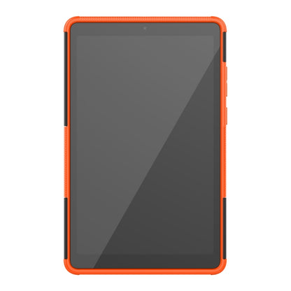 For Lenovo Tab M8 (2020) TB-8705F 8.0 inch Tire Texture Shockproof TPU+PC Protective Case with Holder(Orange) - Mobile Accessories by buy2fix | Online Shopping UK | buy2fix