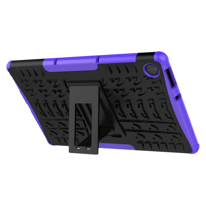 For Lenovo Tab M10 HD Gen 2 (TB-X306F) Tire Texture TPU+PC Shockproof Case with Holder(Purple) - For Lenovo by buy2fix | Online Shopping UK | buy2fix