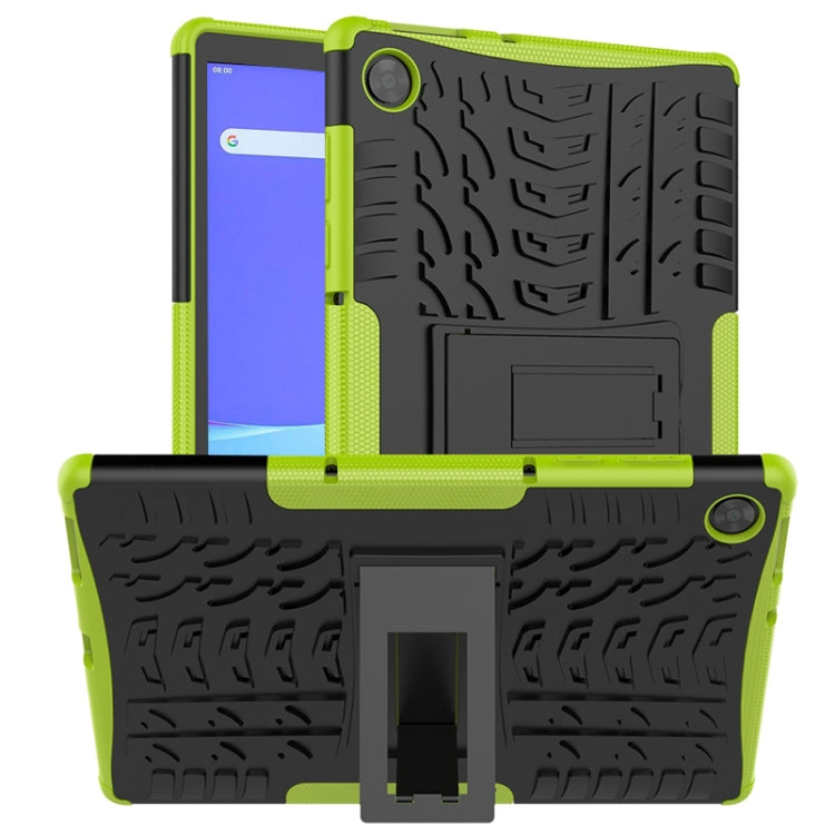 For Lenovo Tab M10 HD Gen 2 (TB-X306F) Tire Texture TPU+PC Shockproof Case with Holder(Green) - Lenovo by buy2fix | Online Shopping UK | buy2fix