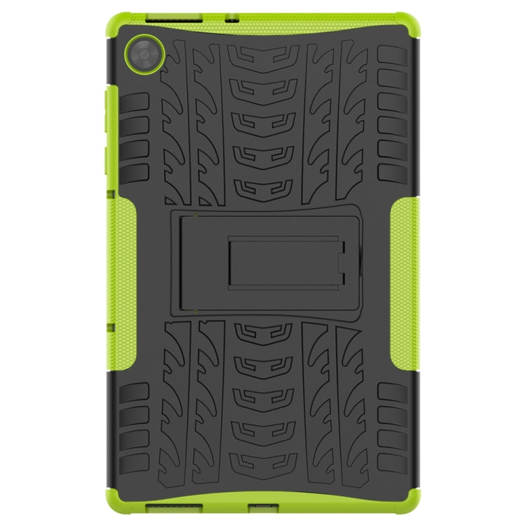 For Lenovo Tab M10 HD Gen 2 (TB-X306F) Tire Texture TPU+PC Shockproof Case with Holder(Green) - Lenovo by buy2fix | Online Shopping UK | buy2fix