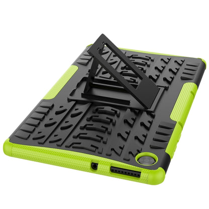 For Lenovo Tab M10 HD Gen 2 (TB-X306F) Tire Texture TPU+PC Shockproof Case with Holder(Green) - Lenovo by buy2fix | Online Shopping UK | buy2fix