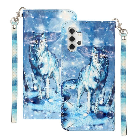 For Samsung Galaxy A32 5G 3D Pattern Horizontal Flip PU Leather Case with Holder & Card Slots & Wallet(Snow Mountain Wolf) - Galaxy Phone Cases by imak | Online Shopping UK | buy2fix