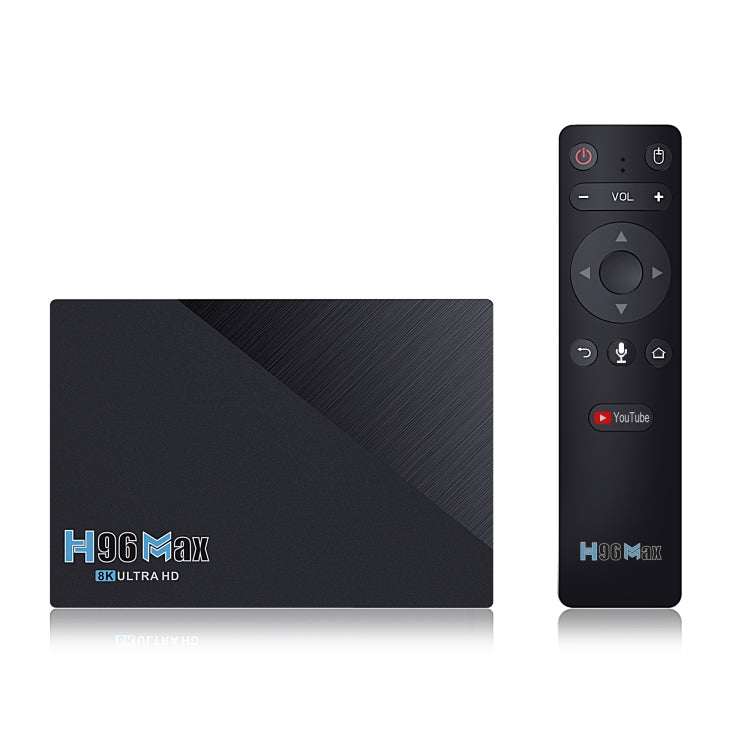 H96 Max 8K Smart TV BOX Android 11.0 Media Player with Remote Control, Quad Core RK3566, RAM: 8GB, ROM: 64GB, Dual Frequency 2.4GHz WiFi / 5G, Plug Type:UK Plug - Consumer Electronics by buy2fix | Online Shopping UK | buy2fix