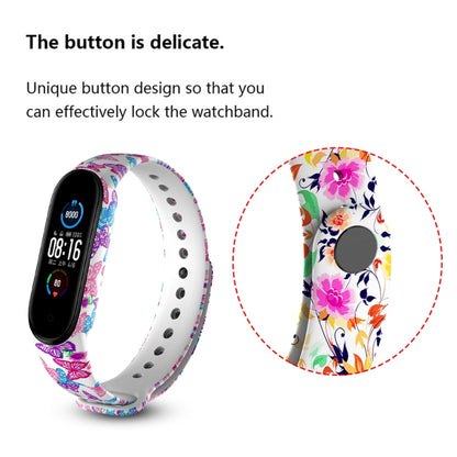 For Xiaomi Mi Band 6 (CA8856) Colored Drawing Silicone Watch Band(Yellow Leopard) - Smart Wear by buy2fix | Online Shopping UK | buy2fix