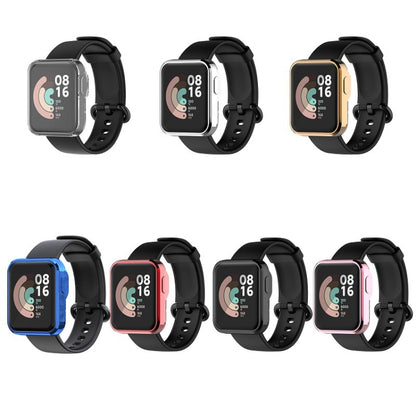 For Xiaomi Mi Watch Lite / Redmi Watch Full Coverage TPU Electroplating Protective Case(Black) - Smart Wear by buy2fix | Online Shopping UK | buy2fix