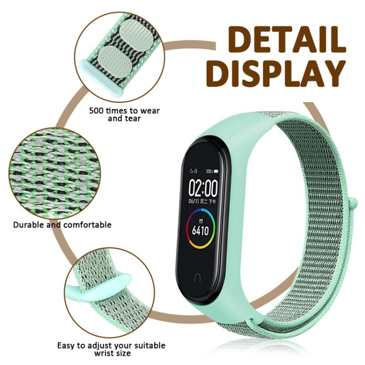 For Xiaomi Mi Band 6 Nylon Weave Watch Bands(Solid Black) - Smart Wear by buy2fix | Online Shopping UK | buy2fix