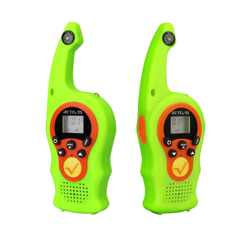 1 Pair RETEVIS RT75 0.5W US Frequency 22CHS FRS License-free Children Handheld Walkie Talkie(Green) - Children by RETEVIS | Online Shopping UK | buy2fix