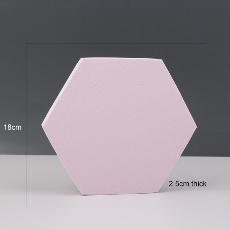 18 x 2cm Hexagon Geometric Cube Solid Color Photography Photo Background Table Shooting Foam Props (Pink) - Camera Accessories by buy2fix | Online Shopping UK | buy2fix