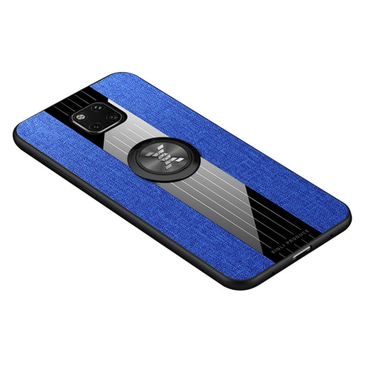 For Huawei Mate 20 Pro XINLI Stitching Cloth Textue Shockproof TPU Protective Case with Ring Holder(Blue) - Huawei Cases by XINLI | Online Shopping UK | buy2fix