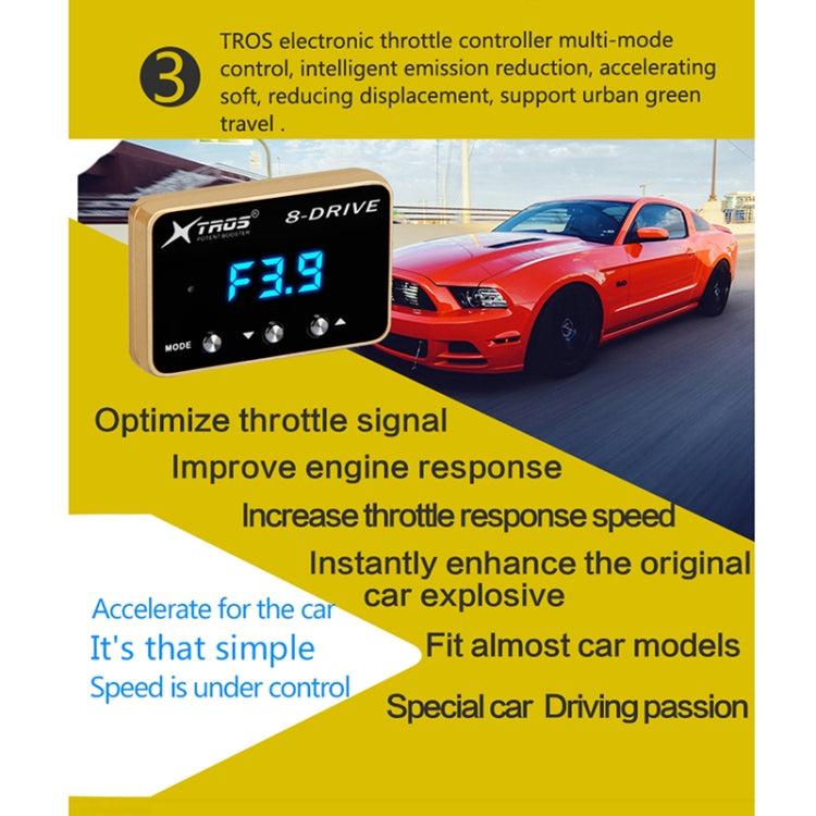 For Volkswagen Fox 2005- TROS 8-Drive Potent Booster Electronic Throttle Controller Speed Booster - In Car by TROS | Online Shopping UK | buy2fix