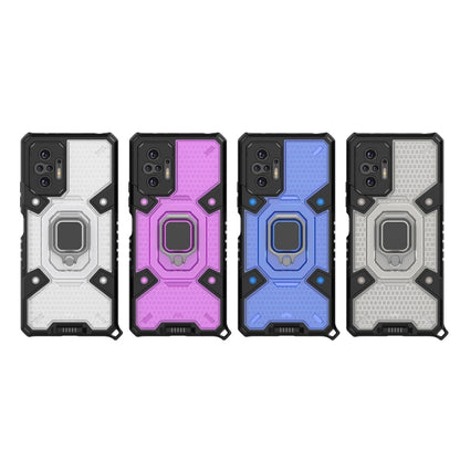 For Xiaomi Redmi Note 10 Pro Space PC+TPU Ring Holder Protective Case(Purple) - Note 10 Pro Cases by buy2fix | Online Shopping UK | buy2fix