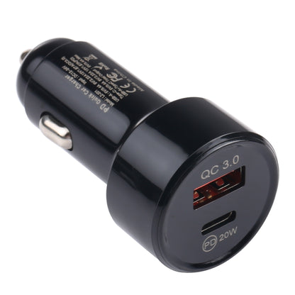 LZ-201 PD 20W USB-C / Type-C + QC 3.0 USB Mini Fast Car Charger(Black) - Car Charger by buy2fix | Online Shopping UK | buy2fix