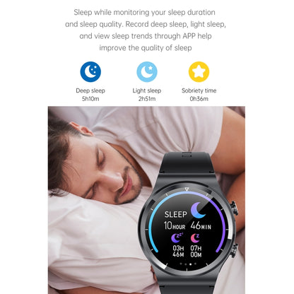 GT69 1.3 inch IPS Touch Screen IP67 Waterproof Bluetooth Earphone Smart Watch, Support Sleep Monitoring / Heart Rate Monitoring / Bluetooth Call(Silver Black) - Smart Wear by buy2fix | Online Shopping UK | buy2fix