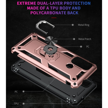 For Motorola Moto G60 / G40 Fusion Shockproof TPU + PC Protective Case with 360 Degree Rotating Holder(Rose Gold) - Mobile Accessories by buy2fix | Online Shopping UK | buy2fix