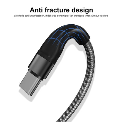 PD 60W USB-C / Type-C to USB-C / Type-C Fast Charging Nylon Braided Data Cable, Cable Length:2m(Black) - Mobile Accessories by buy2fix | Online Shopping UK | buy2fix