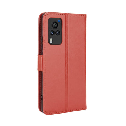 For vivo X60 Pro Overseas Version / X60 5G Curved Surface Version Crazy Horse Texture Horizontal Flip Leather Case with Holder & Card Slots & Lanyard(Brown) - OPPO Cases by buy2fix | Online Shopping UK | buy2fix