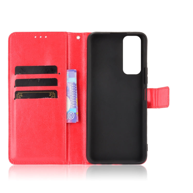 For vivo Y72 5G / iQOO Z3 Crazy Horse Texture Horizontal Flip Leather Case with Holder & Card Slots & Lanyard(Red) - OPPO Cases by buy2fix | Online Shopping UK | buy2fix