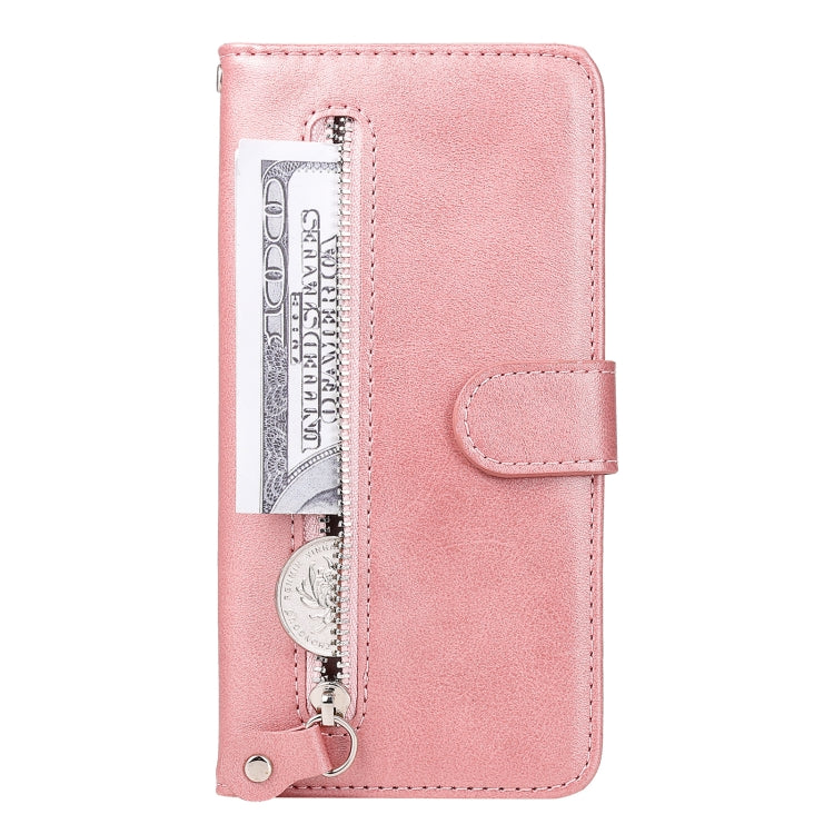 For OPPO Reno6 Pro+ 5G Fashion Calf Texture Zipper Horizontal Flip Leather Case with Holder & Card Slots & Wallet(Rose Gold) - OPPO Cases by buy2fix | Online Shopping UK | buy2fix