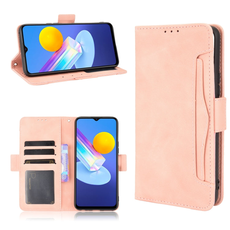 For vivo Y72 5G / iQOO Z3 5G Skin Feel Calf Pattern Horizontal Flip Leather Case with Holder & Card Slots & Photo Frame(Pink) - vivo Cases by buy2fix | Online Shopping UK | buy2fix