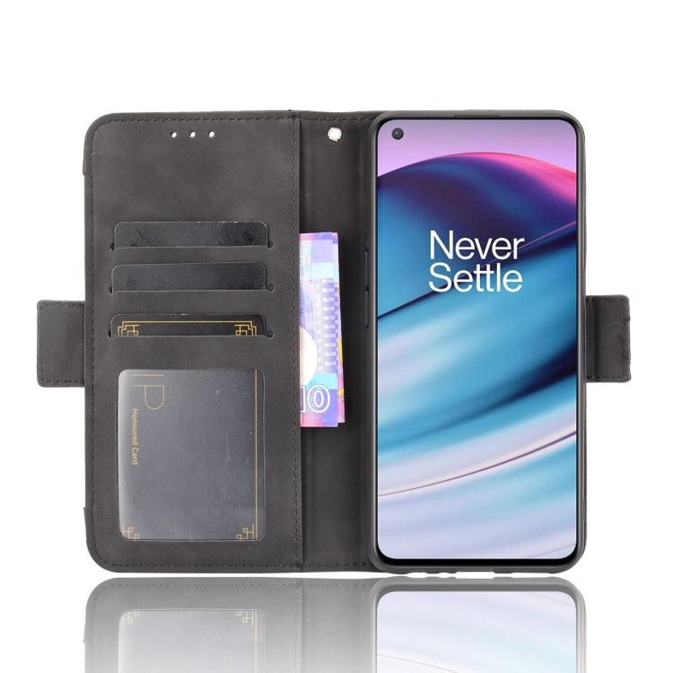 For OnePlus Nord CE 5G Skin Feel Calf Pattern Horizontal Flip Leather Case with Holder & Card Slots & Photo Frame(Black) - OnePlus Cases by buy2fix | Online Shopping UK | buy2fix