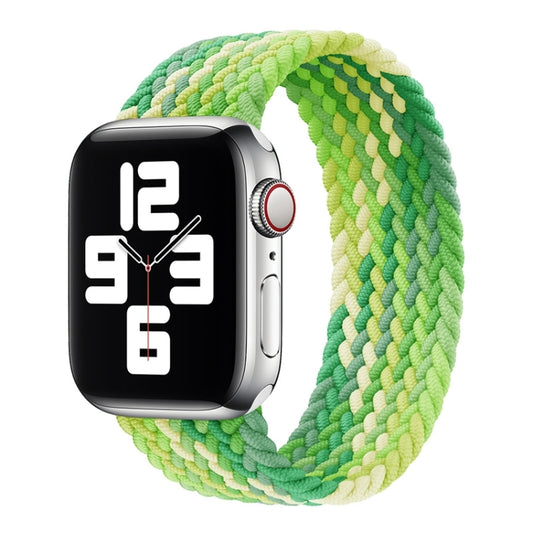 Single Loop Weaving Nylon Watch Band, Size: M 145mm For Apple Watch Series 9&8&7 41mm / SE 3&SE 2&6&SE&5&4 40mm / 3&2&1 38mm(Lime) - Watch Bands by buy2fix | Online Shopping UK | buy2fix