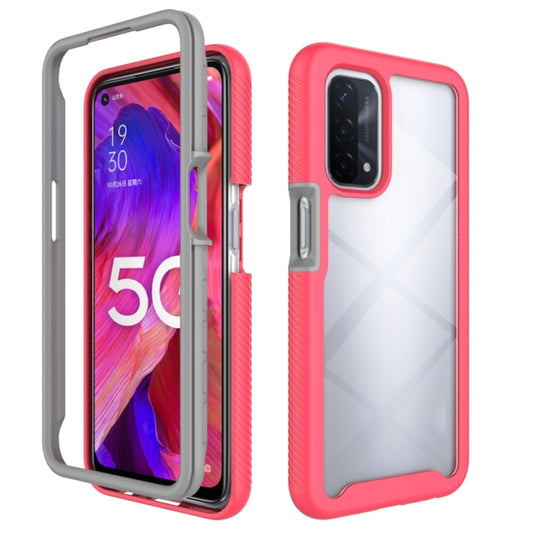 For OPPO A54 5G / A74 5G Starry Sky Solid Color Series Shockproof PC + TPU Case(Rose Red) - OPPO Cases by buy2fix | Online Shopping UK | buy2fix