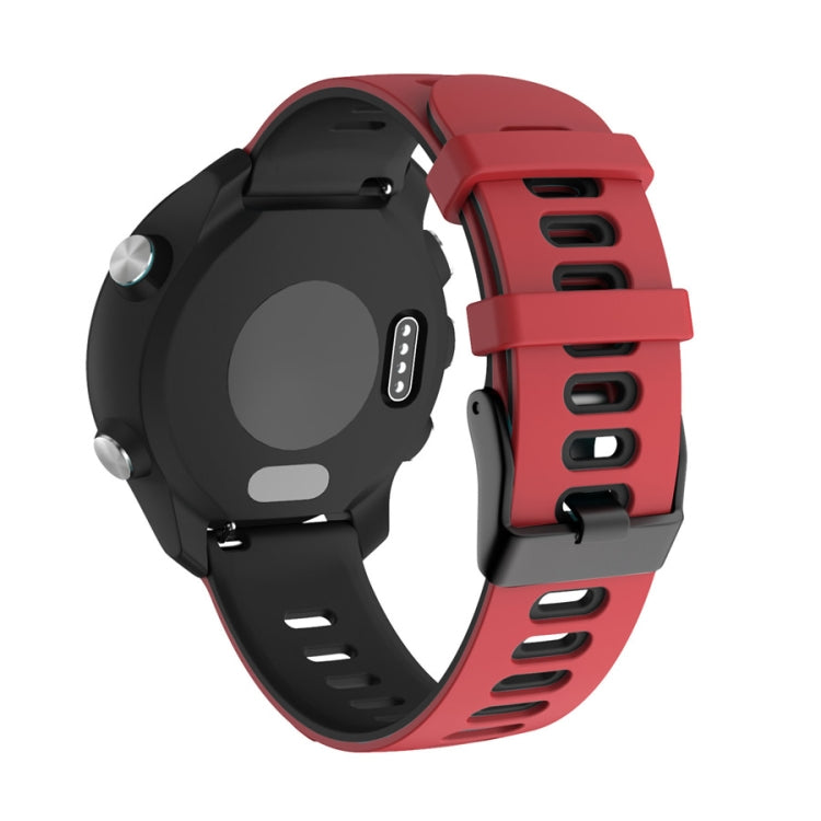 20mm For Garmin Vivoactive 3 / Venu Universal Two-color Silicone Watch Band(Red Black) - Watch Bands by buy2fix | Online Shopping UK | buy2fix