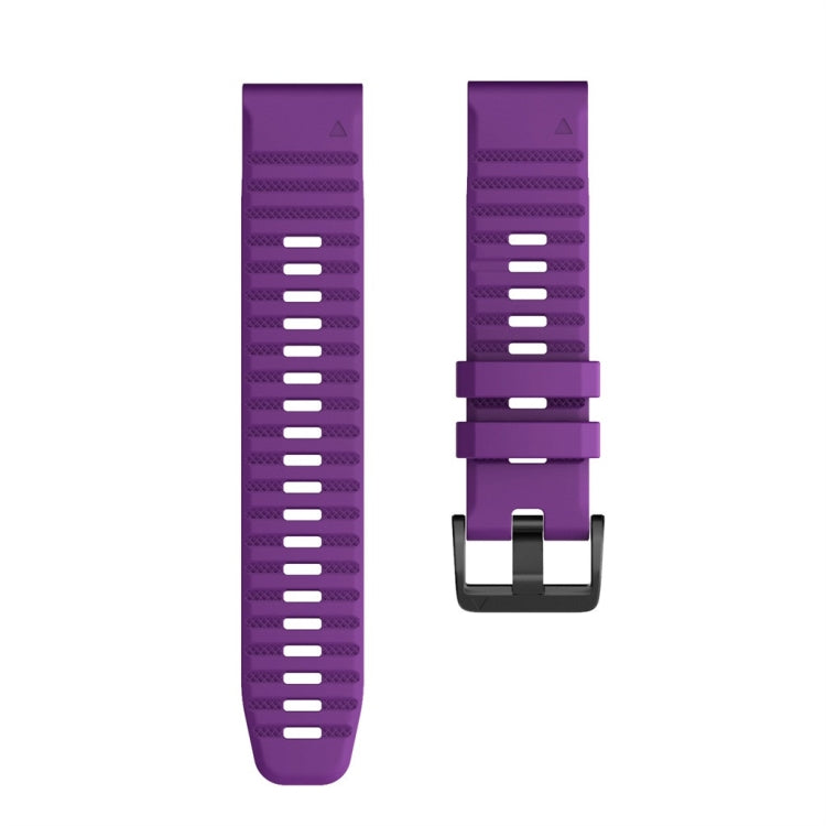 For Garmin Fenix 7X / 6X 26mm Smart Watch Quick Release Silicon Watch Band(Purple) - Watch Bands by buy2fix | Online Shopping UK | buy2fix