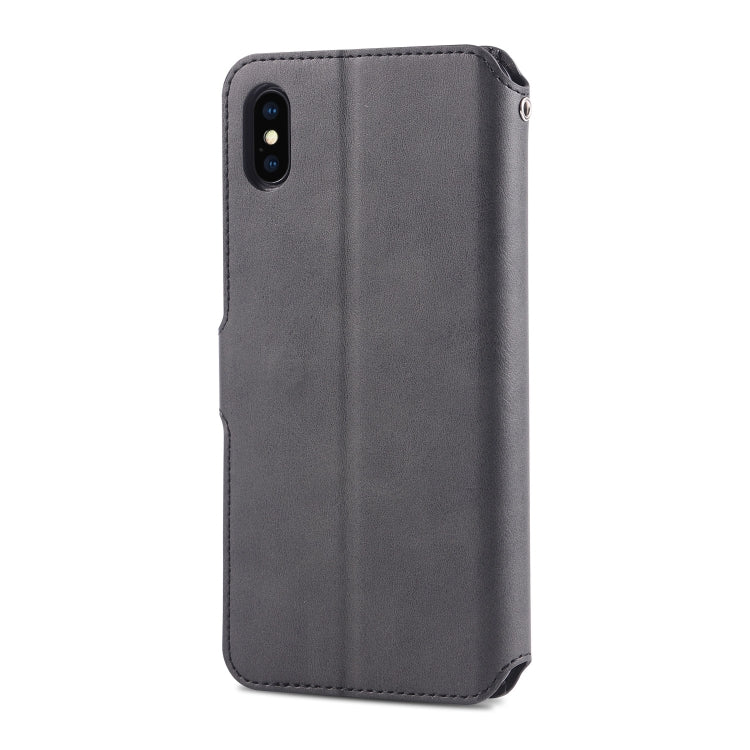 For iPhone XS Max AZNS Calf Texture Magnetic Horizontal Flip PU Leather Case with Holder & Card Slots & Photo Frame(Black) - More iPhone Cases by AZNS | Online Shopping UK | buy2fix