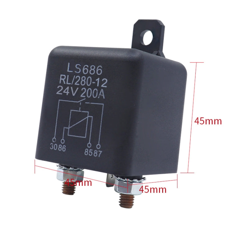 24V 1.8W Continuous Type 200A RV Modified Start Relay - In Car by buy2fix | Online Shopping UK | buy2fix