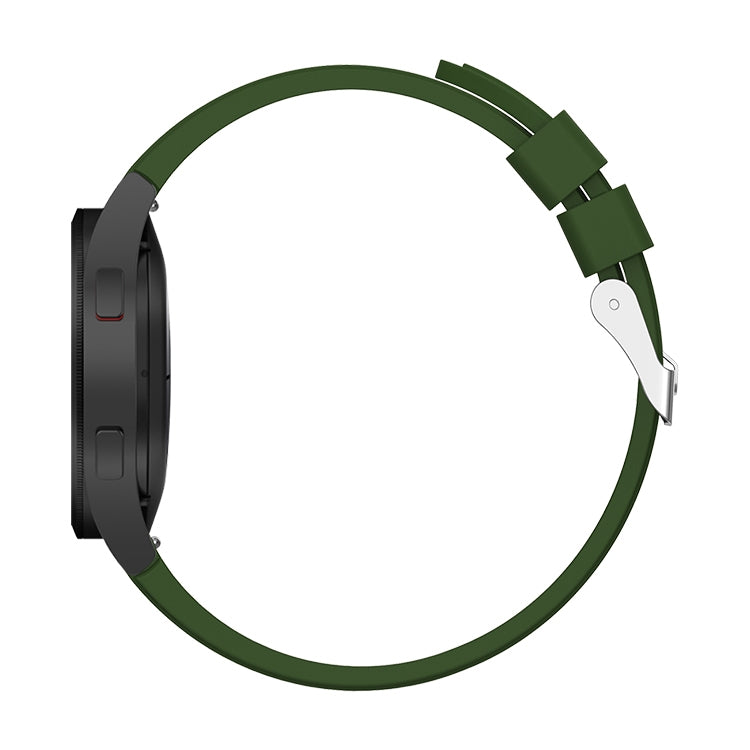 For Samsung Galaxy Watch4 Classic 46mm Silicone Watch Band(Army Green) - Smart Wear by buy2fix | Online Shopping UK | buy2fix