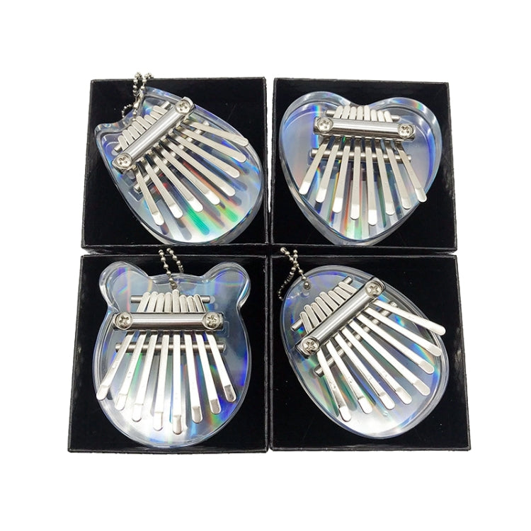 Mini Dazzle Acrylic 8 Tone Thumb Piano Kalimba Musical Instruments(Chinchilla) - Keyboard Instruments by buy2fix | Online Shopping UK | buy2fix