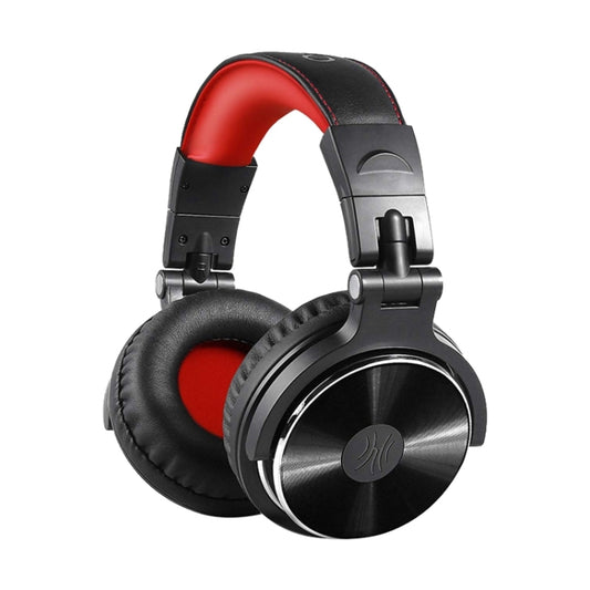 OneOdio Pro-10 Head-mounted Noise Reduction Wired Headphone with Microphone, Color:Black Red - Multimedia Headset by OneOdio | Online Shopping UK | buy2fix