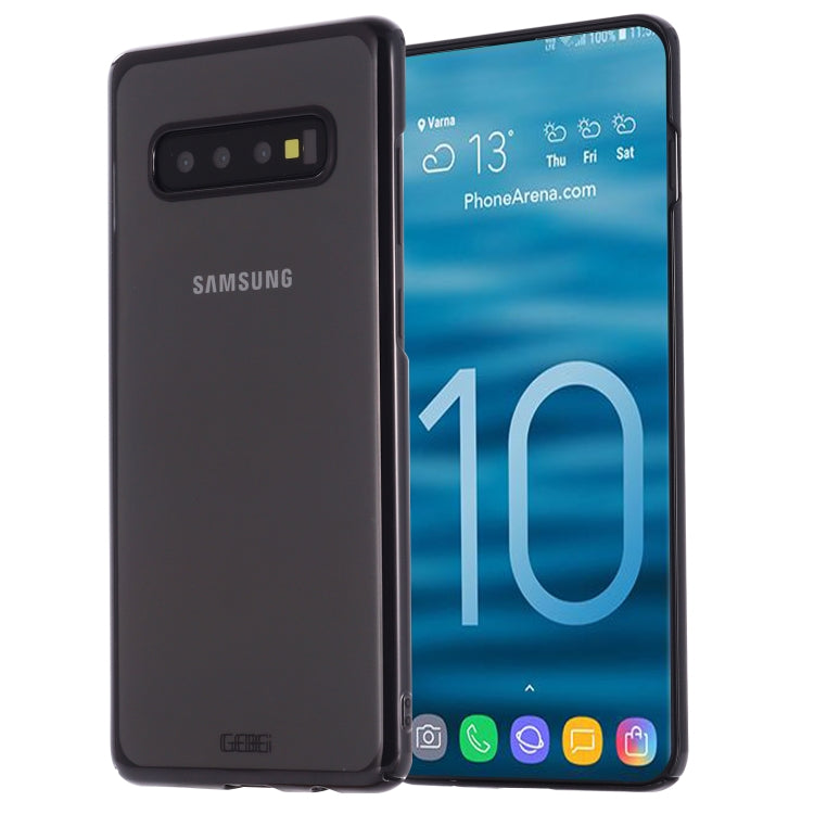 For Galaxy S10+ GEBEI Shockproof  Plating PC Protective Case(Black) - Galaxy Phone Cases by GEBEI | Online Shopping UK | buy2fix