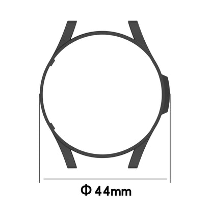 For Samsung Galaxy Watch4 44mm Half Coverage Hollowed PC Protective Case(Black) - Smart Wear by buy2fix | Online Shopping UK | buy2fix