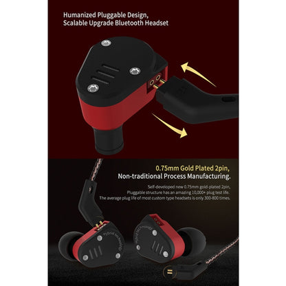 KZ ZSA Ring Iron Hybrid Drive Sport In-ear Wired Earphone, Standard Version(Grey) - In Ear Wired Earphone by KZ | Online Shopping UK | buy2fix