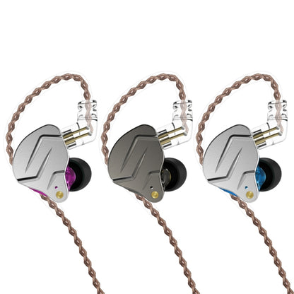 KZ ZSN Pro Ring Iron Hybrid Drive Metal In-ear Wired Earphone, Mic Version(Blue) - In Ear Wired Earphone by KZ | Online Shopping UK | buy2fix