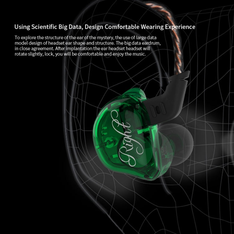 KZ ZSR 6-unit Ring Iron In-ear Wired Earphone, Standard Version(Green) - In Ear Wired Earphone by KZ | Online Shopping UK | buy2fix