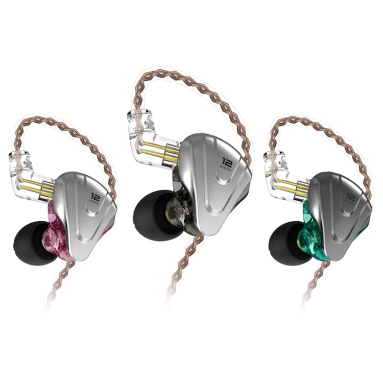 KZ ZSX 12-unit Ring Iron Metal Gaming In-ear Wired Earphone, Standard Version(Cyan) - In Ear Wired Earphone by KZ | Online Shopping UK | buy2fix