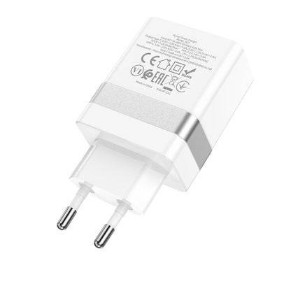 hoco N21 PD 30W Type-C / USB-C + QC 3.0 USB Mini Fast Charger, EU Plug(White) - Apple Accessories by hoco | Online Shopping UK | buy2fix