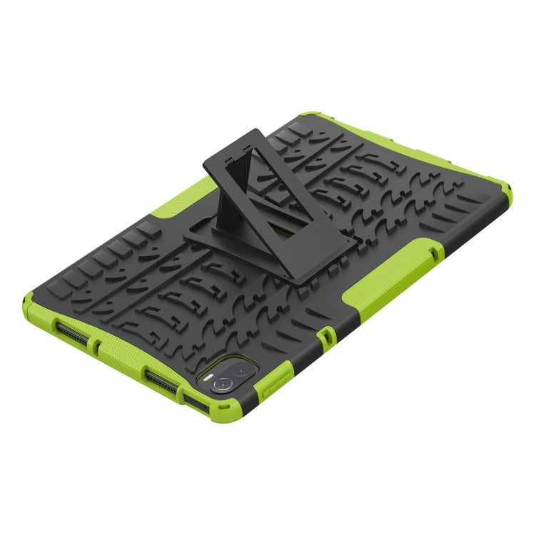 Tire Texture TPU + PC Shockproof Case with Holder For Xiaomi Pad 5 / 5 Pro(Green) - Xiaomi Accessories by buy2fix | Online Shopping UK | buy2fix