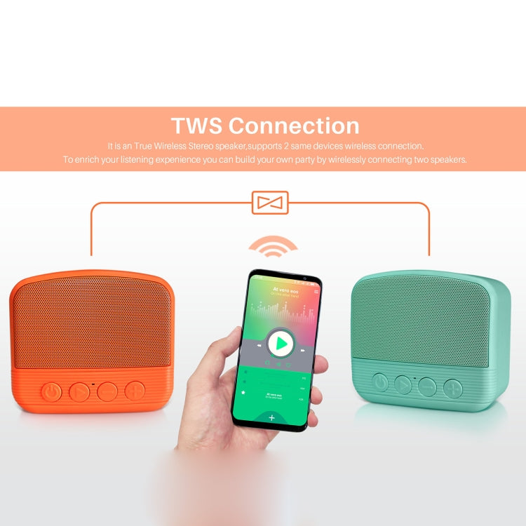 New Rixing NR-101 Mini TWS Bluetooth Speaker(Orange) - Desktop Speaker by NewRixing | Online Shopping UK | buy2fix