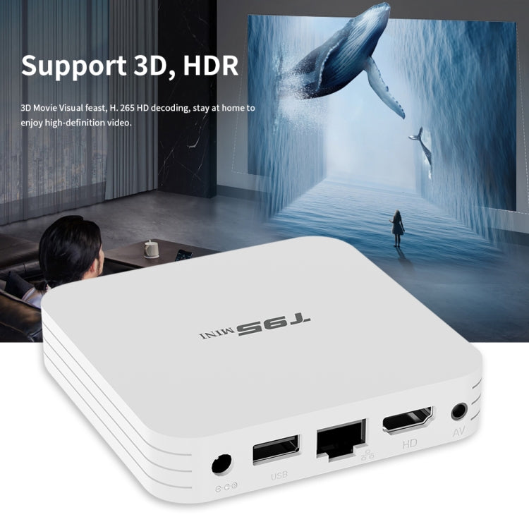 T95MINI 4K HD Network TV Set Top Box, Android 10.0, Allwinner H313 Quad Core 64-bit Cortex-A53, 1GB + 8GB, Support 2.4G WiFi, HDMI, AV, LAN, USB 2.0, US Plug - Consumer Electronics by buy2fix | Online Shopping UK | buy2fix