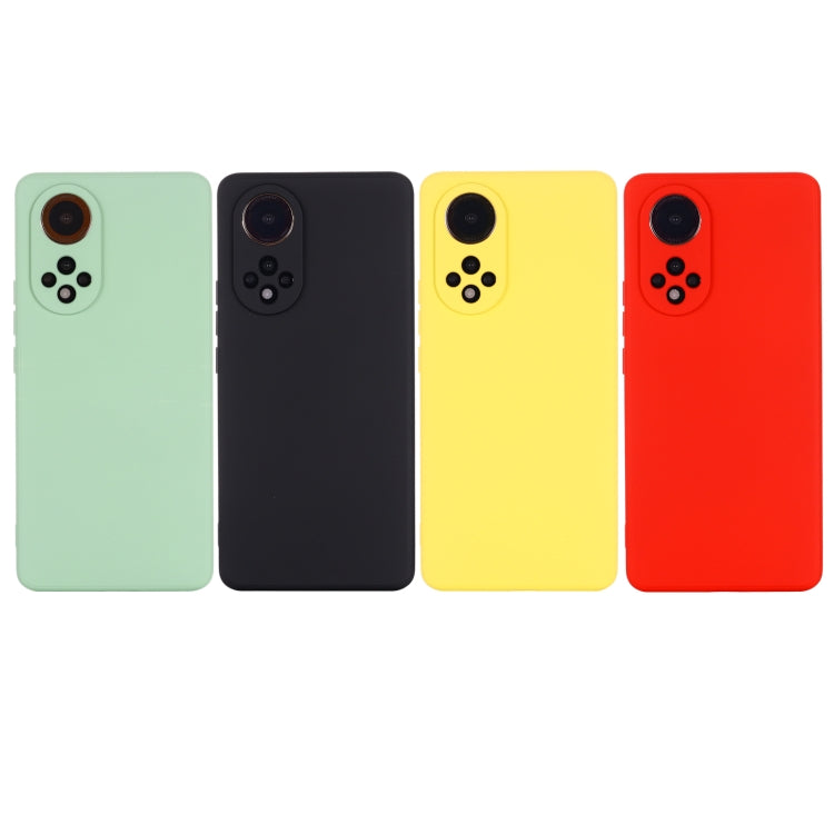For Huawei Nova 9 Solid Color Liquid Silicone Dropproof Full Coverage Protective Case(Red) - Mobile Accessories by buy2fix | Online Shopping UK | buy2fix