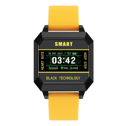 F8 0.96 inch TFT Screen Life Waterproof Smart Watch, Support Sleep Monitoring / Heart Rate Monitoring / Blood Pressure Monitoring / Pulse Reminder(Yellow) - Smart Wear by buy2fix | Online Shopping UK | buy2fix