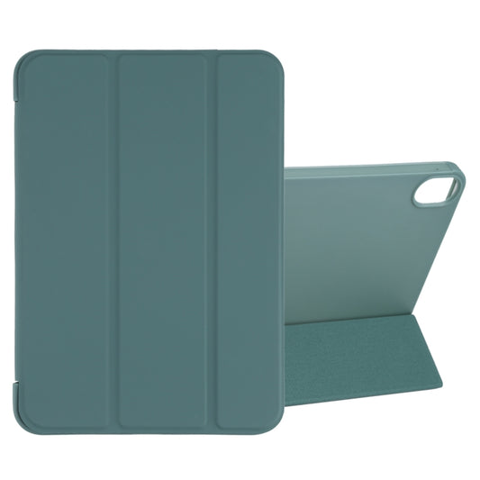 For iPad mini 6 GEBEI Shockproof Horizontal Flip Tablet Case with Three-folding Holder(Pine Needle Green) - iPad mini 6 Cases by GEBEI | Online Shopping UK | buy2fix